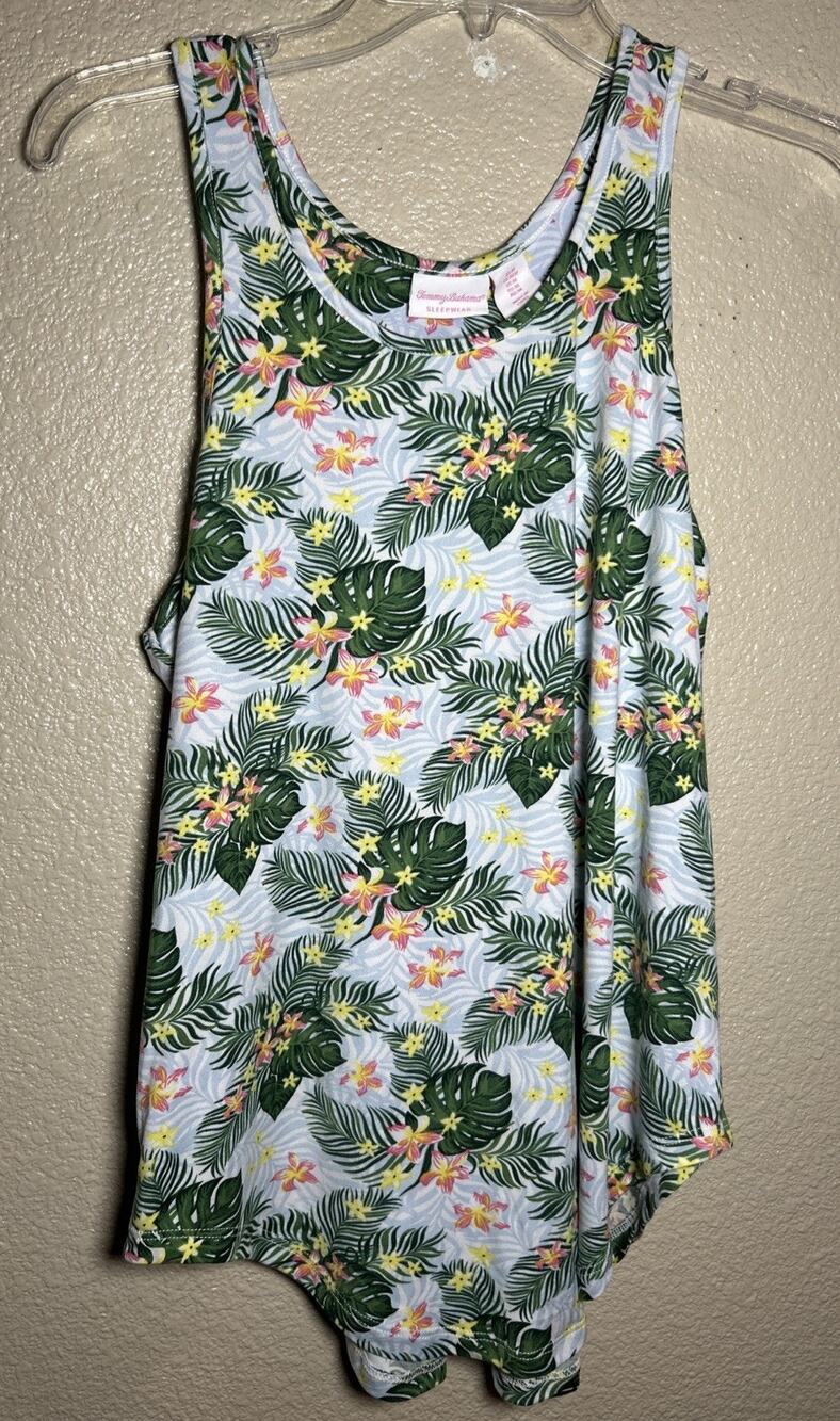 Tommy Bahama Sleepwear Tank Womens M Pajama Top Tropical Racerback SOFT! Medium